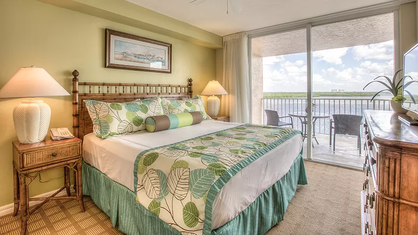 Plush king sized bed