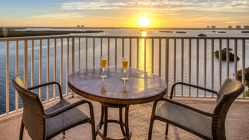 Private balconies with stunning views
