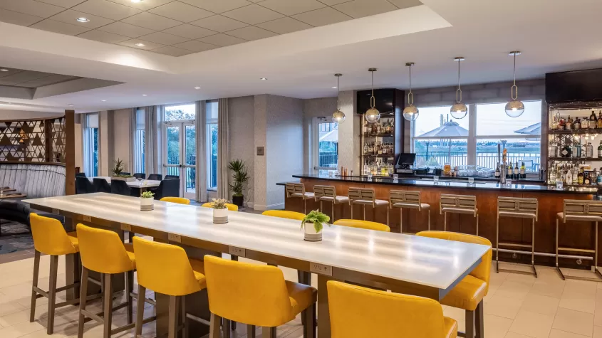 community table Oasis Restaurant and Bar